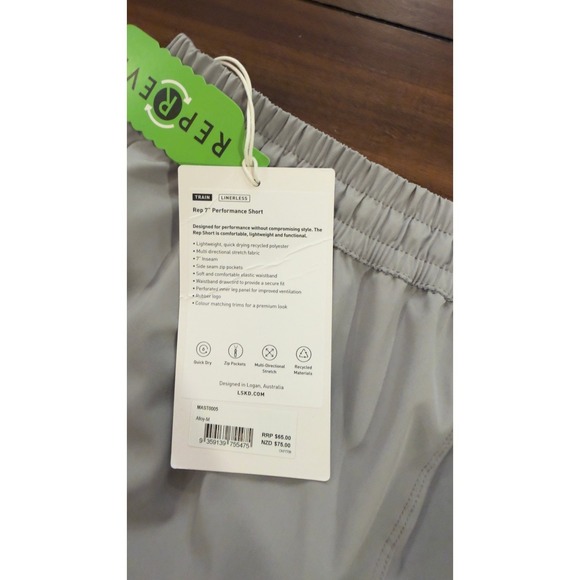 LSKD Rep 7 Performance Shorts Mens Medium Alloy Gray Linerless NEW NWT - Picture 15 of 16